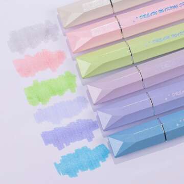 COLNK Glitter Pastel Highlighter Set - 12 Color Pack