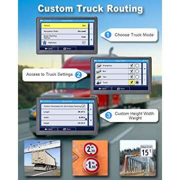 OHREX N700 GPS Navigation for Car Truck RV, GPS Navigator with 7 inch, 2024 Maps (Free Lifetime Updates), Truck GPS Commercial Drivers, Semi Trucker GPS Navigation System, Custom Truck Routing