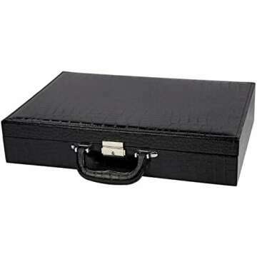 FANCUF Black Watch Case Display Storage Box 1