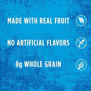 Nutri-Grain Soft Baked Breakfast Bars, Made with Whole Grains, Kids Snacks, Blueberry (6 Boxes, 48 Bars)