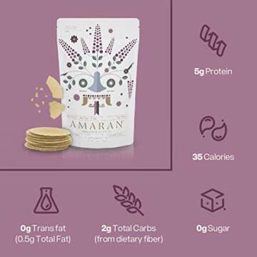 Amaran Amaranth Flour Wafer Thins - Low Calorie Snacks - Healthy Snacks For Adults - Protein Wafers - Gluten Free Vegan Snacks - Obleas de Amaranto (Coffee, 12 Pack)