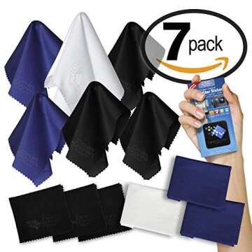 Clean Screen Wizard Microfiber Lens and Screens Cleaning Cloths and Cleaners Kit 7 Pack