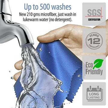 Clean Screen Wizard Microfiber Lens and Screens Cleaning Cloths and Cleaners Kit 7 Pack