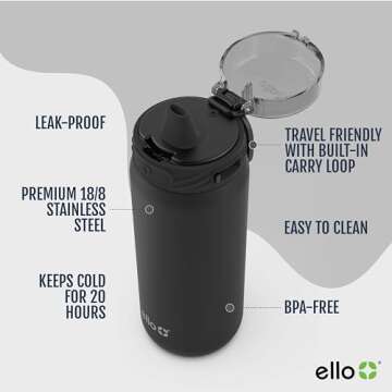 Ello Cooper 18oz Kids Stainless Steel Water Bottle - Vacuum Insulated