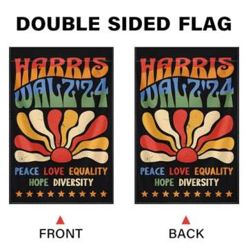 Kamala Harris Walz 2024 Garden Flag - 12x18 In