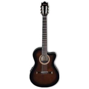 IbanezGA35TCEDVS Thinline Acoustic-Electric Classical GuitarDark Violin Burst