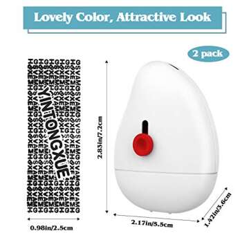 MoKo Security Stamp Identity Protection Roller with Built-in Plastic Art Knife, Refillable Self Inking Private & Confidential Stamp Roller for Personal Information Blackout, Pack of 2, Black & White