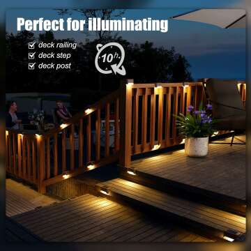 SOLPEX Solar Deck Lights 16 Pack for Outdoor Spaces