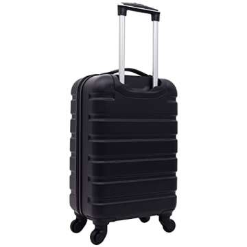 Wrangler Hardside Carry-On Spinner Luggage, Black, 20-Inch