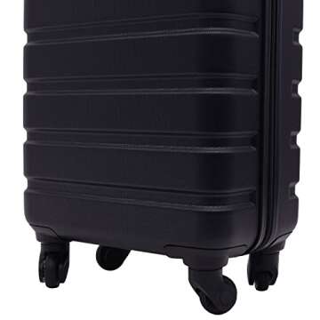 Wrangler Hardside Carry-On Spinner Luggage, Black, 20-Inch