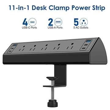 Fast Charging Station with 4 USB-C Ports & 5 Outlets