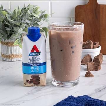 Atkins Milk Chocolate Delight Protein Shake, Keto & Low Carb