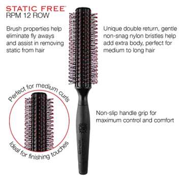 Cricket Static Free RPM Round Brush for All Hair