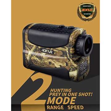 AOFAR HX-700N Hunting Range Finder 700 Yards Waterproof Archery Rangefinder for Bow Hunting with Range and Speed Mode, Free Battery, Carrying Case