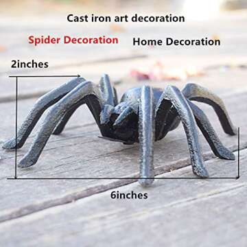 WEIDILIDU Cast Iron Spider Garden Statue Patio Yard Garden Decoration Outdoor Statue (A6333) Holiday Garden Decoration