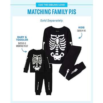 Skeleton Family Holiday Pajama Sets for Kids