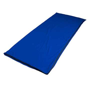 OSAGE RIVER Sleeping Bag Liner, Microfiber Fleece Travel Sheet Sleep Sack for Camping Travel Backpacking, Lightweight Zippered Sleeping Bag Inner Liner, Adults & Kids, Navy Blue