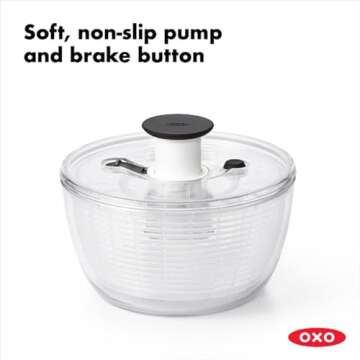 OXO Good Grips Large Salad Spinner – 6.22 Qt. | Effortlessly Dry Greens