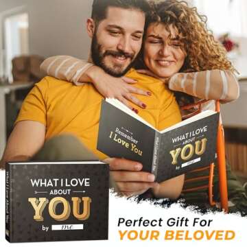 What I Love about You Book - Fill-in-the-Blank Book for Men, Boyfriend, Women, Girlfriend, Husband, Wife, Him, Her - Couples Gifts for Anniversary, Christmas & More - Stocking Stuffer for Men, Women