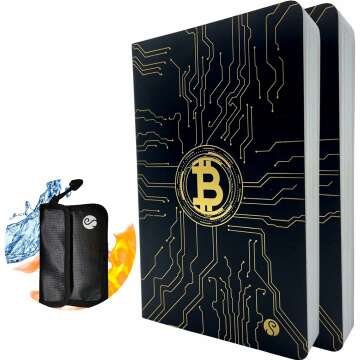 "Protect Your Crypto Investments: Secure Your Seed Phrases with Double Notebooks and Fireproof Bag"- Cryptocurrency Recovery Phrase - Waterproof Password Keeper - Cold Wallet - Password Manager