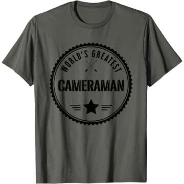 Worlds Greatest Cameraman T Shirt Cameramen