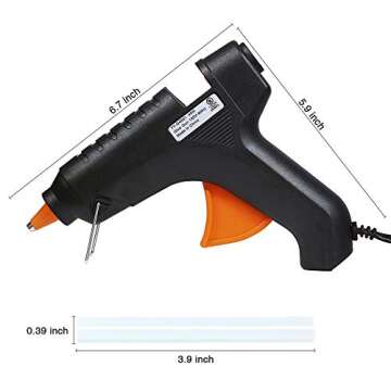 Mini Hot Melt Glue Gun with 10PCS Glue Sticks TY-G4001 120V/60HZ 40W Power Glue Guns Kit for DIY Small Craft Projects & Sealing & Home Quick Daily Repairs and Arts for DIY