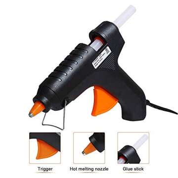 Mini Hot Melt Glue Gun with 10PCS Glue Sticks TY-G4001 120V/60HZ 40W Power Glue Guns Kit for DIY Small Craft Projects & Sealing & Home Quick Daily Repairs and Arts for DIY