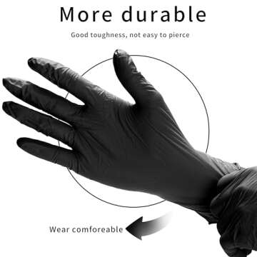 PEIPU Vinyl Disposable Gloves,（Medium,100 Pack,Powder Free,Cleaning Service Gloves, Latex Free