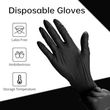 PEIPU Vinyl Disposable Gloves,（Medium,100 Pack,Powder Free,Cleaning Service Gloves, Latex Free