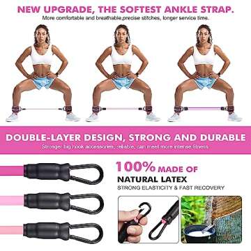 Ankle Bands with Cuffs for Leg & Booty Workouts