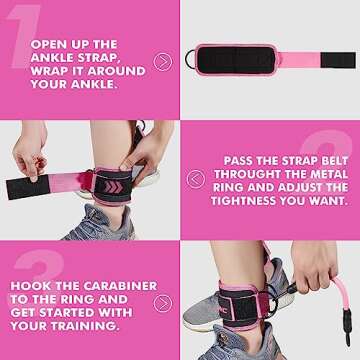 Ankle Bands with Cuffs for Leg & Booty Workouts