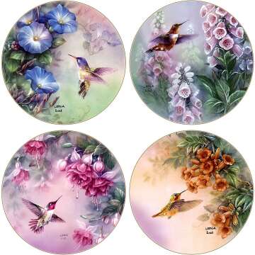 Hummingbird Absorbent Coasters - Set of 4