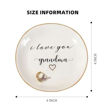 Gifts for Grandma, Grandma Gifts, Ring Dish - Remember I Love You, Grandma - Mothers Day Birthday Thanksgiving for Grandma, Grandmother, Godmother, Gigi, Mimi, and Nana Gifts