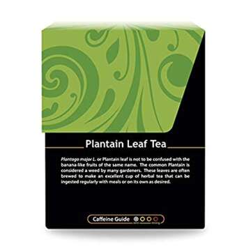 Buddha Teas Organic Plantain Leaf Tea - OU Kosher, USDA Organic, CCOF Organic, 18 Bleach-Free Tea Bag