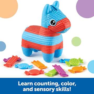 Learning Resources Pia The Fill & Spill Piñata - 11 Pieces, Age 18 Months Top Toddler Toys, Preschool, Fine Motor Skills, Educational Toys