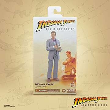 Indiana Jones Adventure Series: Indiana Jones and the Last Crusade, Indiana Jones (Professor) Toy, 6-Inch Action Figures, Kids Ages 4 and Up