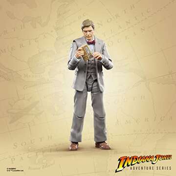 Indiana Jones Adventure Series: Indiana Jones and the Last Crusade, Indiana Jones (Professor) Toy, 6-Inch Action Figures, Kids Ages 4 and Up