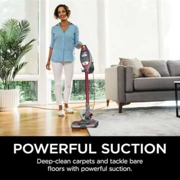 SHARK HV370 Rocket Pro Corded Stick Vacuum, Comet Red (Renewed)