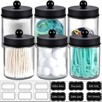 6 Pack Apothecary Jars Set