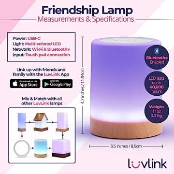 LuvLink Friendship Lamp Set - WiFi & Bluetooth