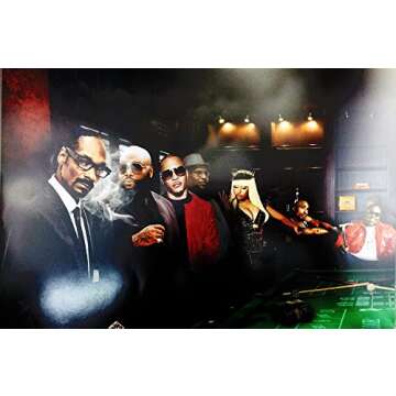 777 Tri-Seven Entertainment Rap Music Artists Poster Rappers Hip Hop Legends Wall Art Photo Print, 24" x 18", Multicolor