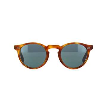 Oliver Peoples Unisex Gregory Peck Sun Semi Matte Light Brown/Indigo Photochromic