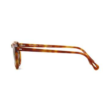 Oliver Peoples Unisex Gregory Peck Sun Semi Matte Light Brown/Indigo Photochromic