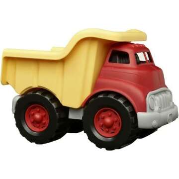 Green Toys Dump Truck in Yellow and Red - Safe & Eco-Friendly Fun