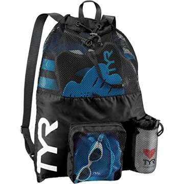 TYR Big Mesh Mummy Backpack - 40L Capacity Black