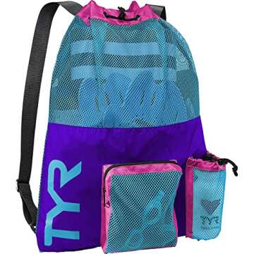 TYR Big Mesh Mummy Backpack - 40L Capacity Black