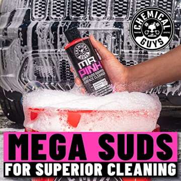 Chemical Guys CWS_402_16 Mr. Pink Foaming Car Wash Soap (Works with Foam Cannons, Foam Guns or Bucket Washes) Safe for Cars, Trucks, Motorcycles, RVs & More, 16 fl oz, Candy Scent