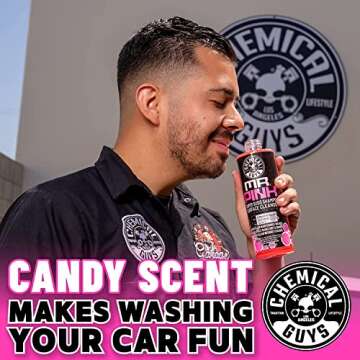 Chemical Guys CWS_402_16 Mr. Pink Foaming Car Wash Soap (Works with Foam Cannons, Foam Guns or Bucket Washes) Safe for Cars, Trucks, Motorcycles, RVs & More, 16 fl oz, Candy Scent