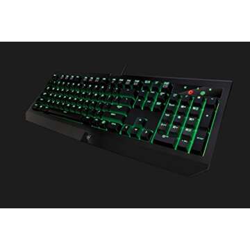 Razer BlackWidow Ultimate: Esports Gaming Keyboard - Dust and Spill Resistant - Individually Backlit Keys - Razer Green Mechanical Switches (Tactile and Clicky)