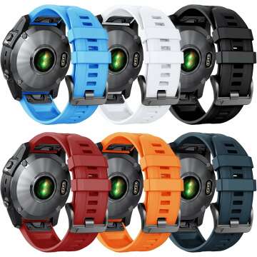 NotoCity 22mm Quickfit Silicone Band for Fenix 5/6/7 Smartwatches